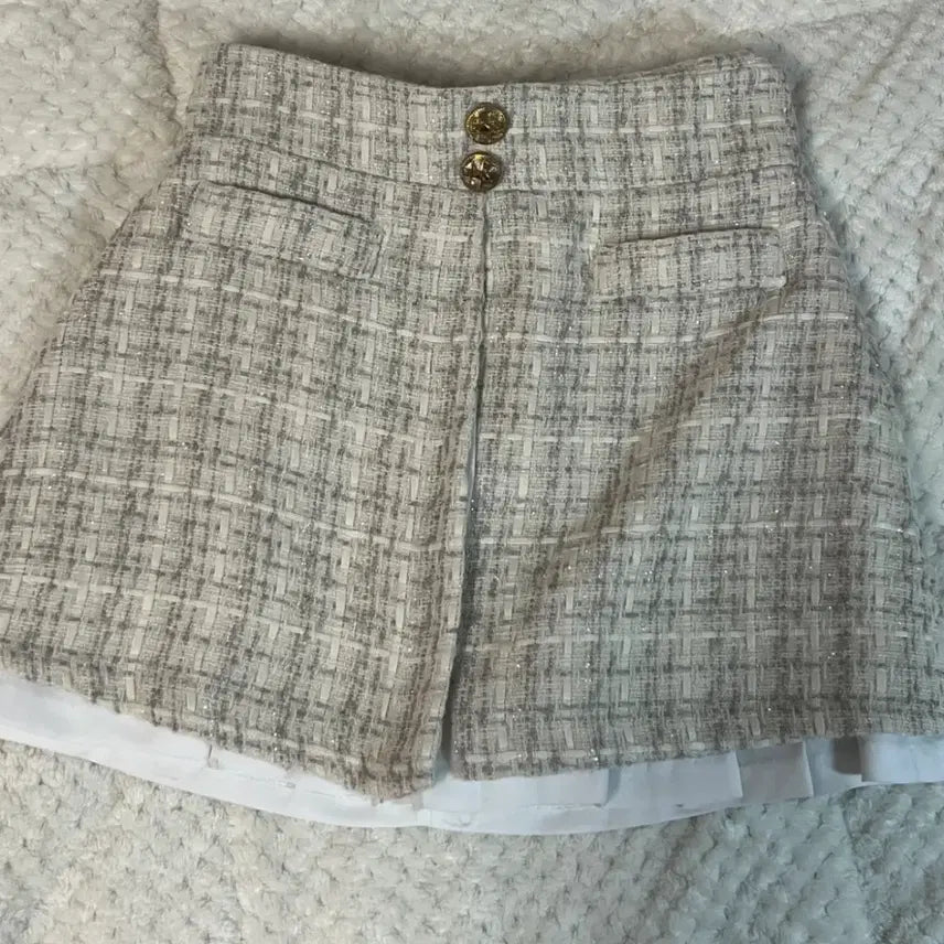 [BUNJANG] DAISY Tweed Pleated Skirt S / DAISY 트위드 플리츠 스커트 S