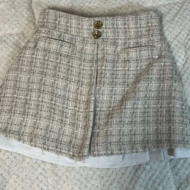 [BUNJANG] DAISY Tweed Pleated Skirt S / DAISY 트위드 플리츠 스커트 S