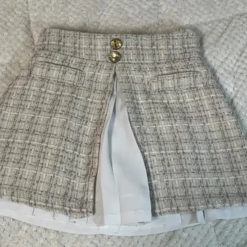 [BUNJANG] DAISY Tweed Pleated Skirt S / DAISY 트위드 플리츠 스커트 S