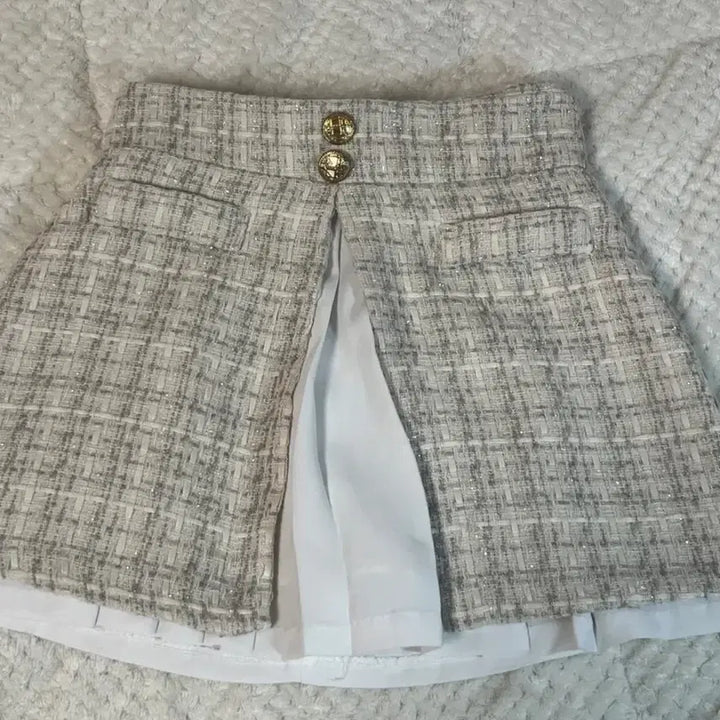 [BUNJANG] DAISY Tweed Pleated Skirt S / DAISY 트위드 플리츠 스커트 S