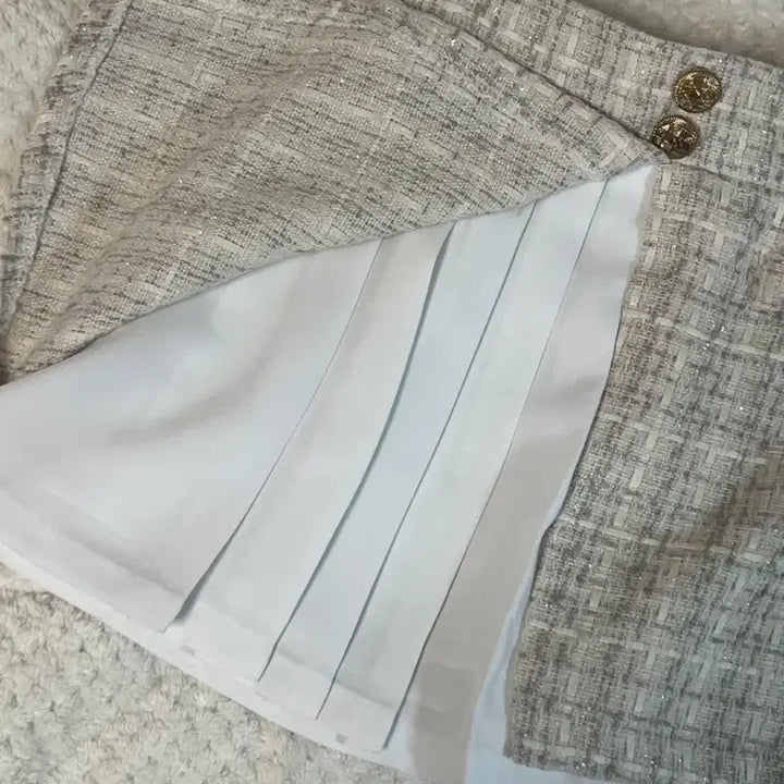 [BUNJANG] DAISY Tweed Pleated Skirt S / DAISY 트위드 플리츠 스커트 S