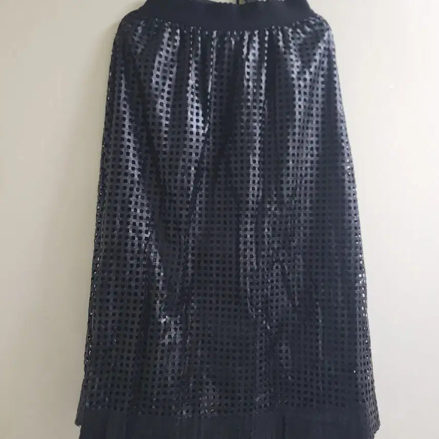 [BUNJANG] Black Punching Long Skirt / 여성 블랙 펀칭 롱 스커트 F
