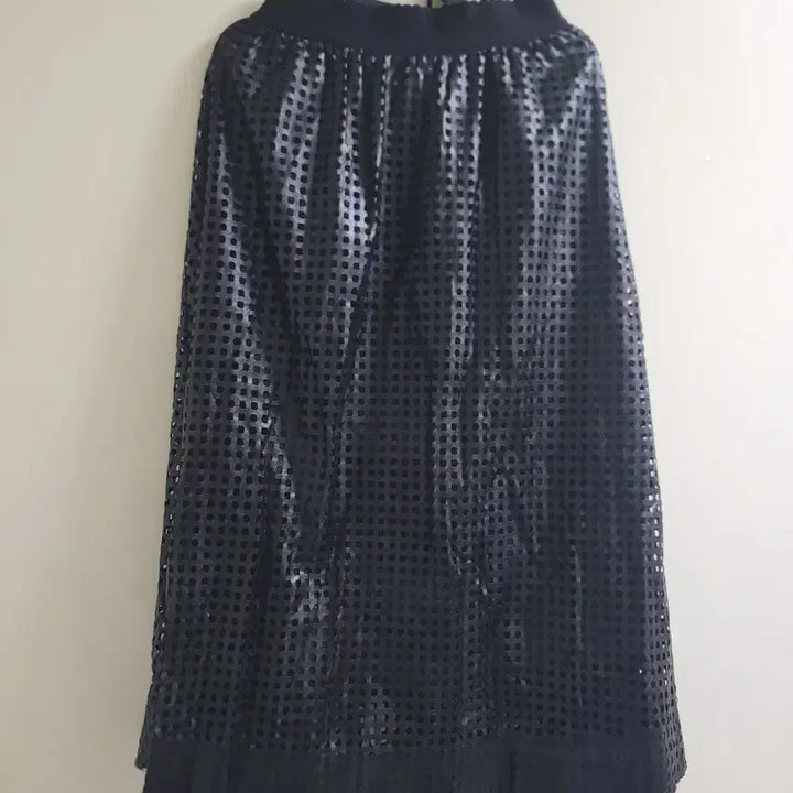 [BUNJANG] Black Punching Long Skirt / 여성 블랙 펀칭 롱 스커트 F