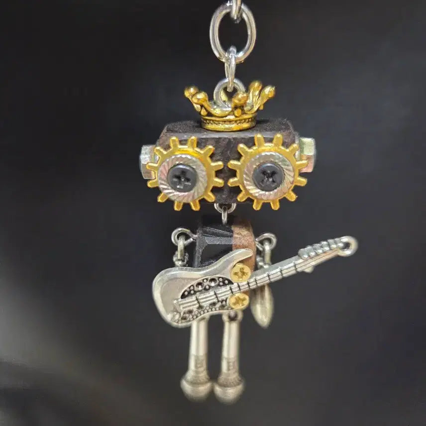 [BUNJANG] Handmade Guitar Robot Keyring / 핸드메이드 기타 로봇 키링