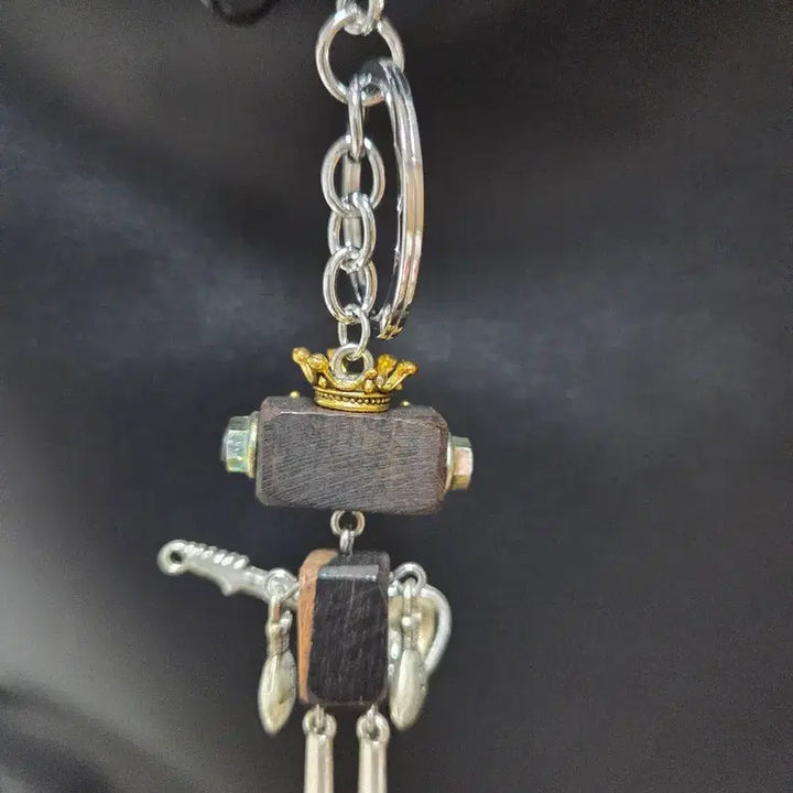 [BUNJANG] Handmade Guitar Robot Keyring / 핸드메이드 기타 로봇 키링