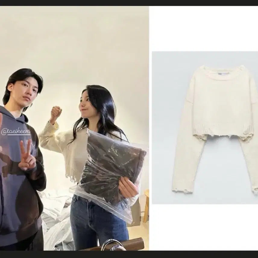 [SOLD OUT] 자라 도트 블라우스 / 성해은 크롭 니트 새상품 택O