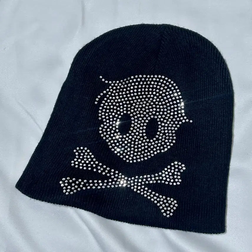 [BUNJANG] Skull Black Beanie / 해골 스컬 블랙 비니 모자