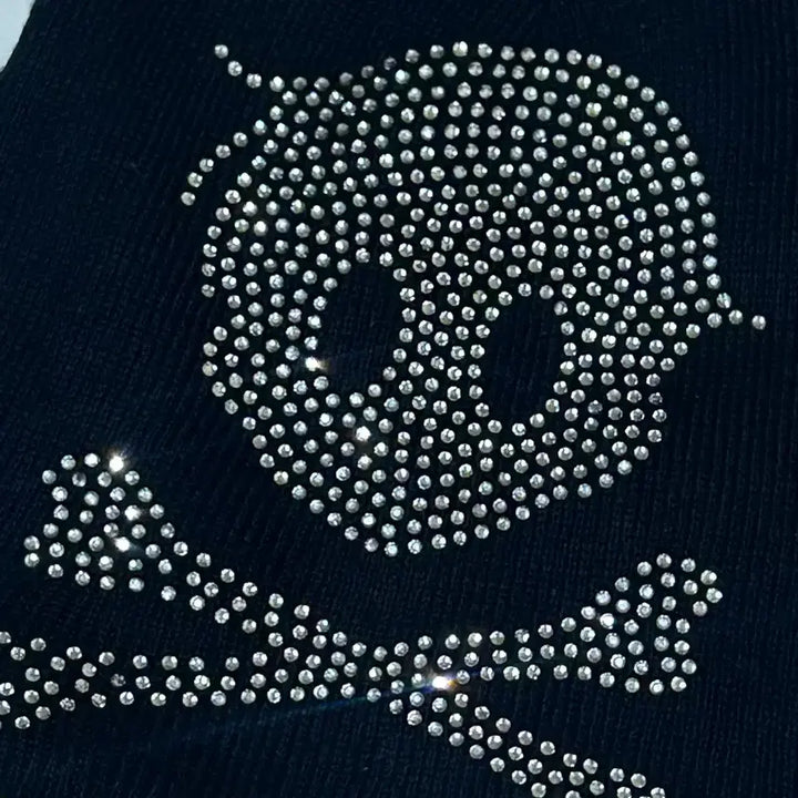 [BUNJANG] Skull Black Beanie / 해골 스컬 블랙 비니 모자
