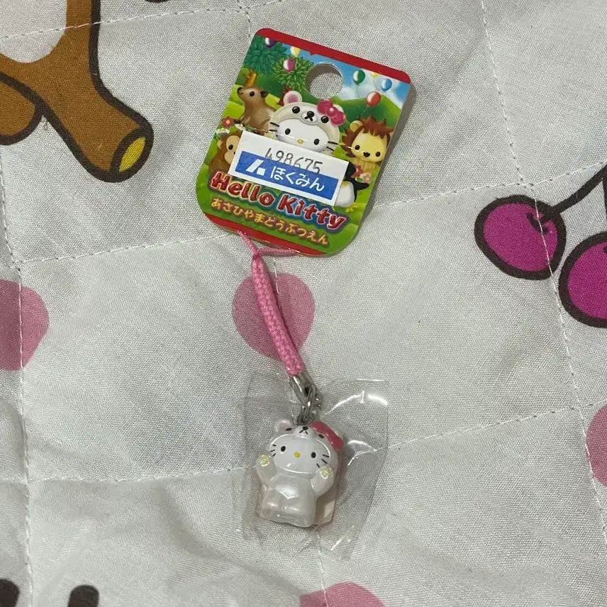 [BUNJANG] Hello Kitty Ribbon Bear Strap Keyring / 고전 헬로키티 리본 곰 스트랩 키링 핸드폰줄