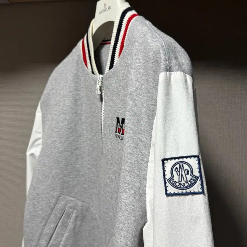 [BUNJANG] Moncler Gamma Blue Embroidered Logo Jacket Gray L / 몽클레어 감마블루 자수 로고 자켓 그레이 L