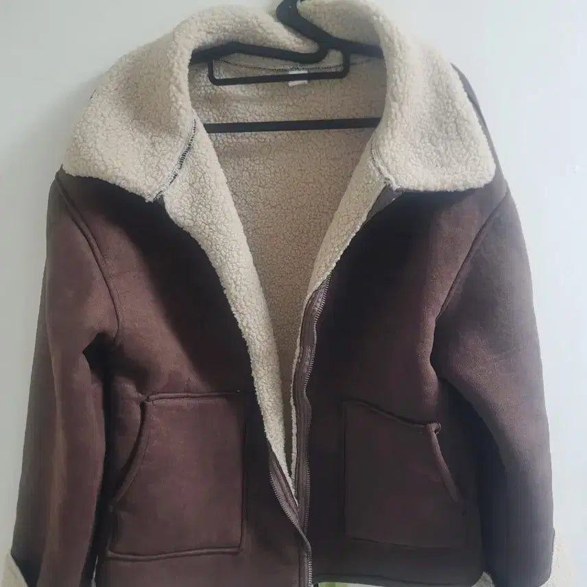 [BUNJANG] Brown Faux Shearling Jacket - Women&