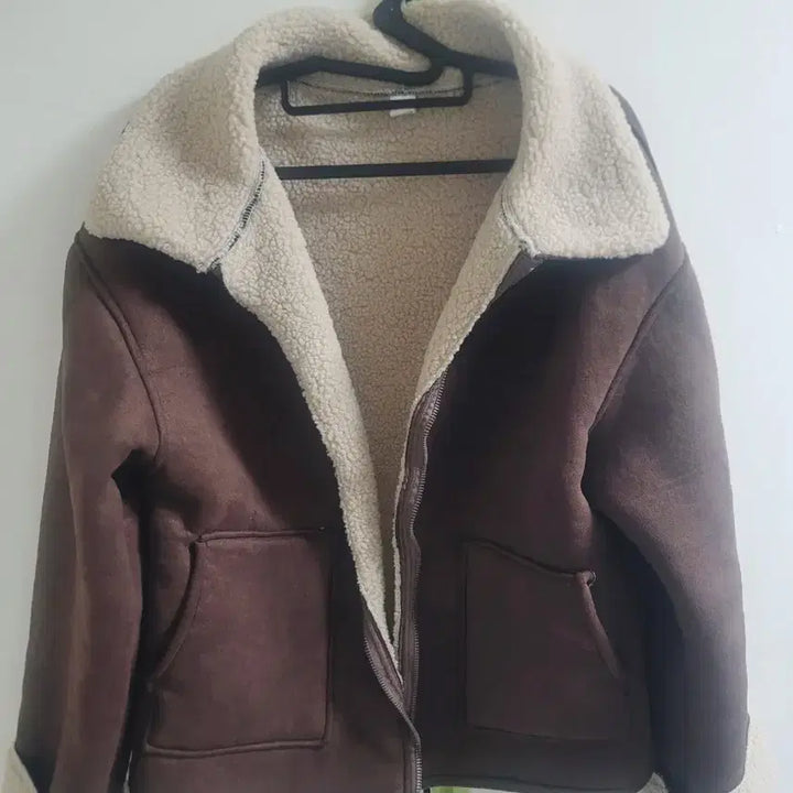 [BUNJANG] Brown Faux Shearling Jacket - Women&