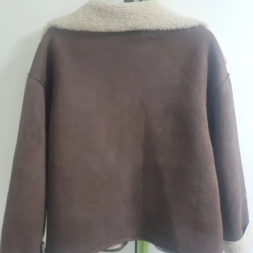 [BUNJANG] Brown Faux Shearling Jacket - Women&