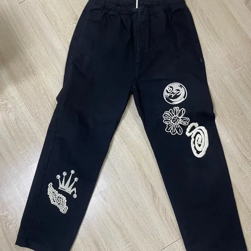 [BUNJANG] Stussy Icon Beach Pants Washed Black (L) / (L) 스투시 노마 아이콘 비치 팬츠 워시드 블랙
