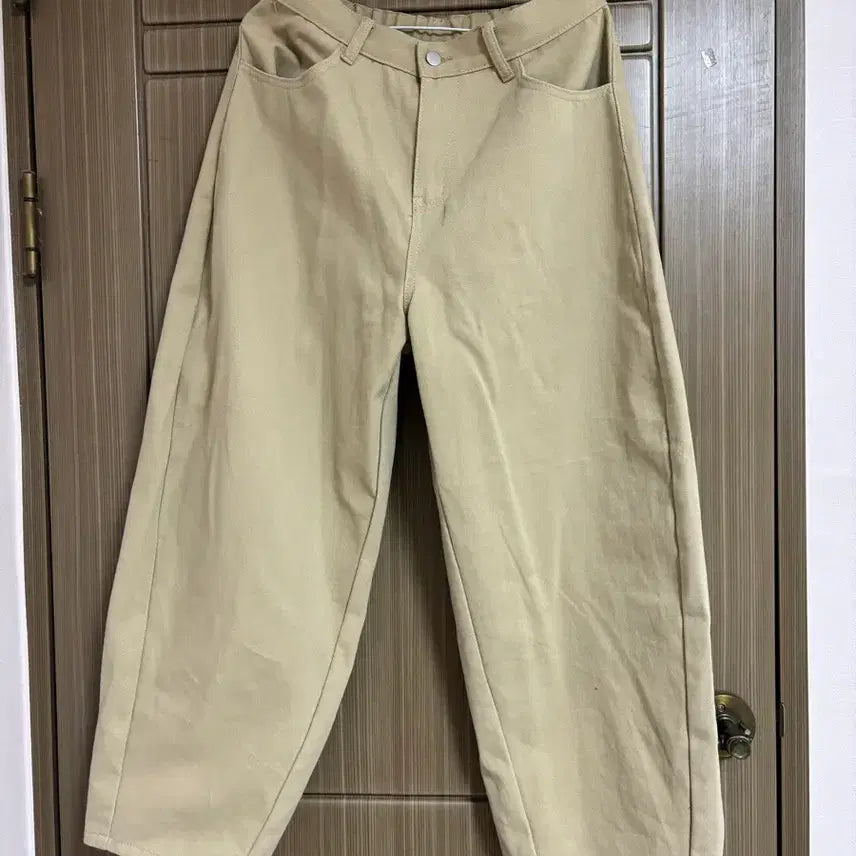 [BUNJANG] Beige Cotton Pants / 여자 베이지색 면바지 팬츠 바지