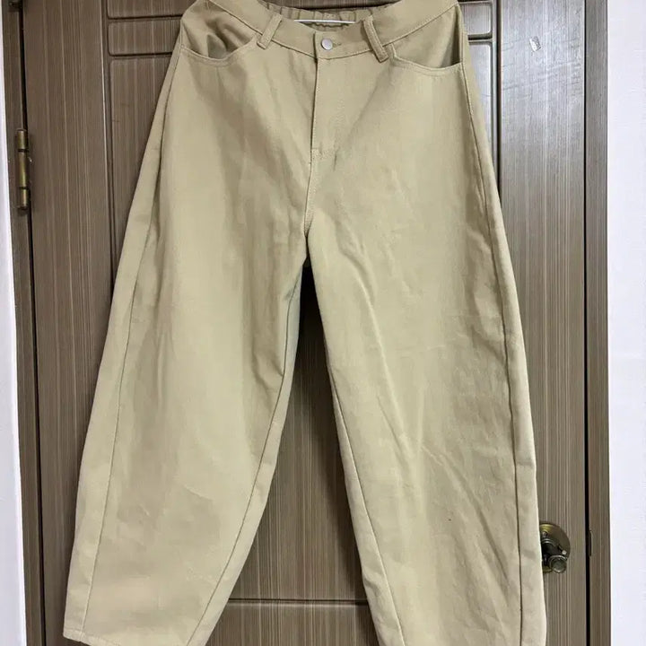 [BUNJANG] Beige Cotton Pants / 여자 베이지색 면바지 팬츠 바지