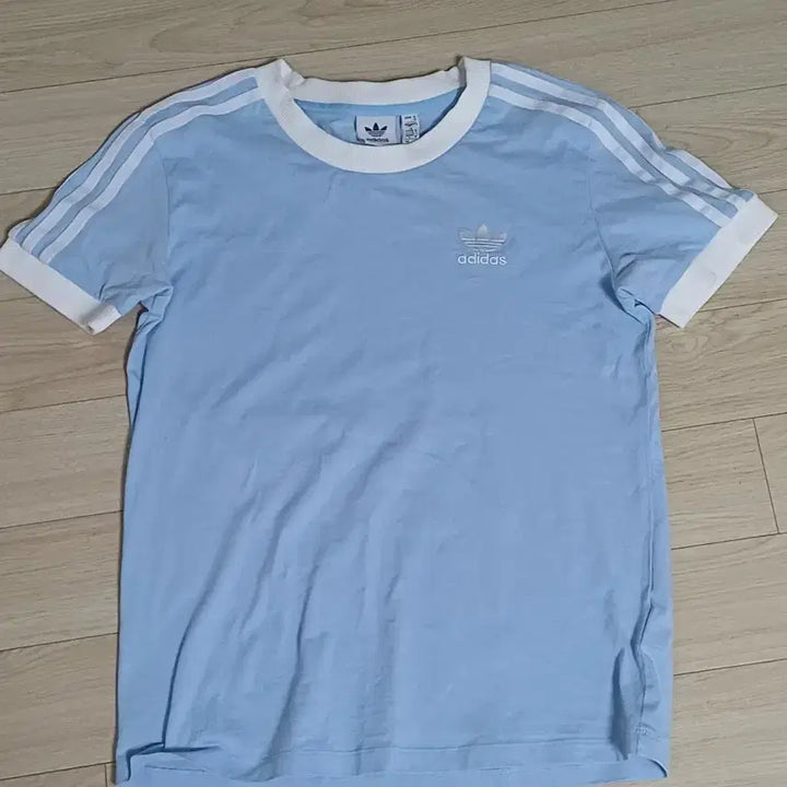 [BUNJANG] Adidas Ringer T-shirt Sky Blue / 아디다스 반팔 링거 티셔츠 하늘색 xs-s