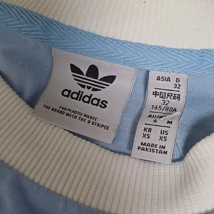 [BUNJANG] Adidas Ringer T-shirt Sky Blue / 아디다스 반팔 링거 티셔츠 하늘색 xs-s