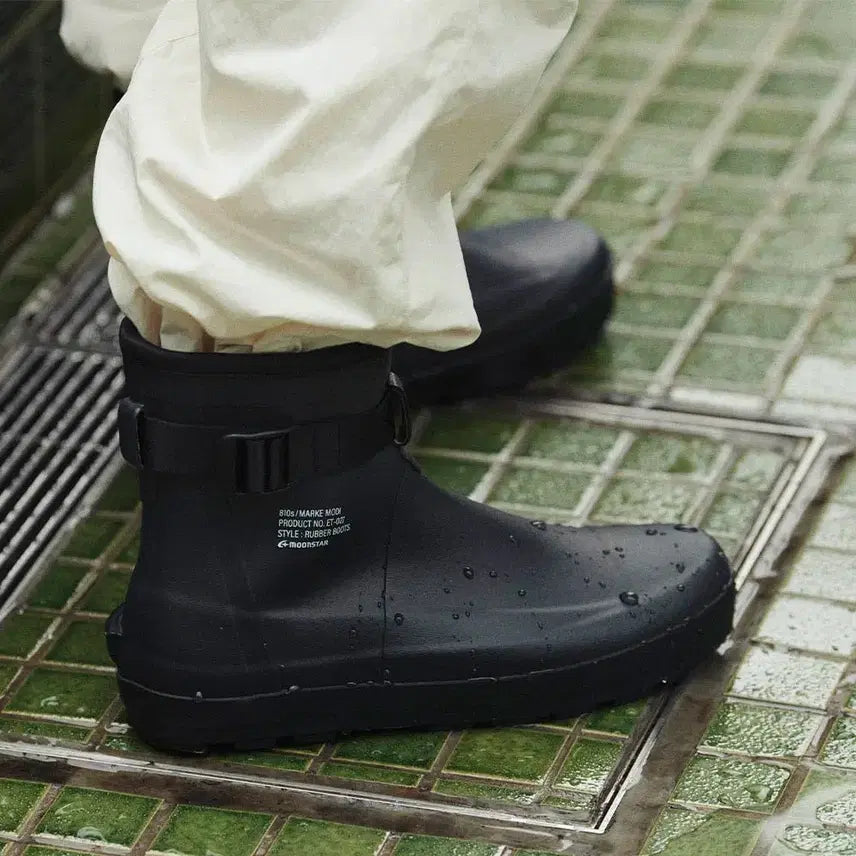 [BUNJANG] Moonstar Marchemodi Rain Boots - Charcoal / 문스타 마르케모디 레인부츠 -차콜
