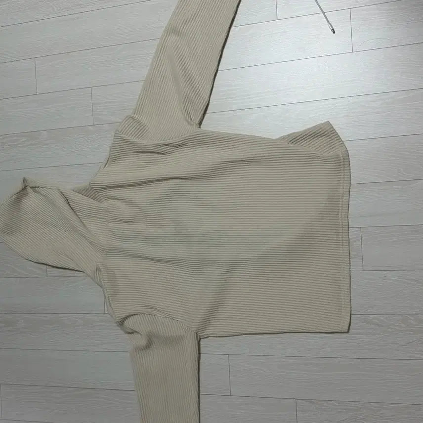 [BUNJANG] Beige Hoodie Zip-up / 베이지 후드 집업 (급처)