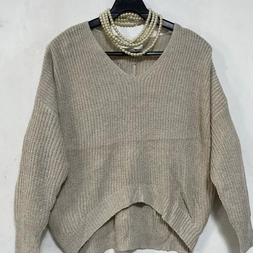 [BUNJANG] N6232 Knitted Crop Top / 특가새)N6232 뒷끈 니트.세미 크롭