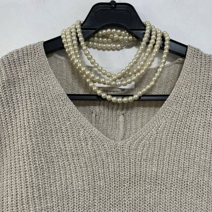 [BUNJANG] N6232 Knitted Crop Top / 특가새)N6232 뒷끈 니트.세미 크롭