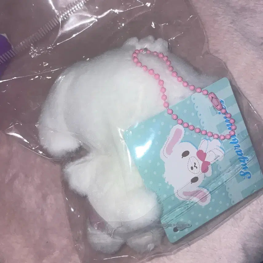 [SOLD OUT] 새상품)산리오 슈가바니즈 봉제인형 키링 시로우사 마스코트 키홀더 인형