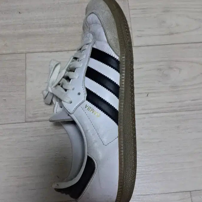 [BUNJANG] Adidas Samba White Black Sneakers / 아디다스 삼바 흰검 운동화
