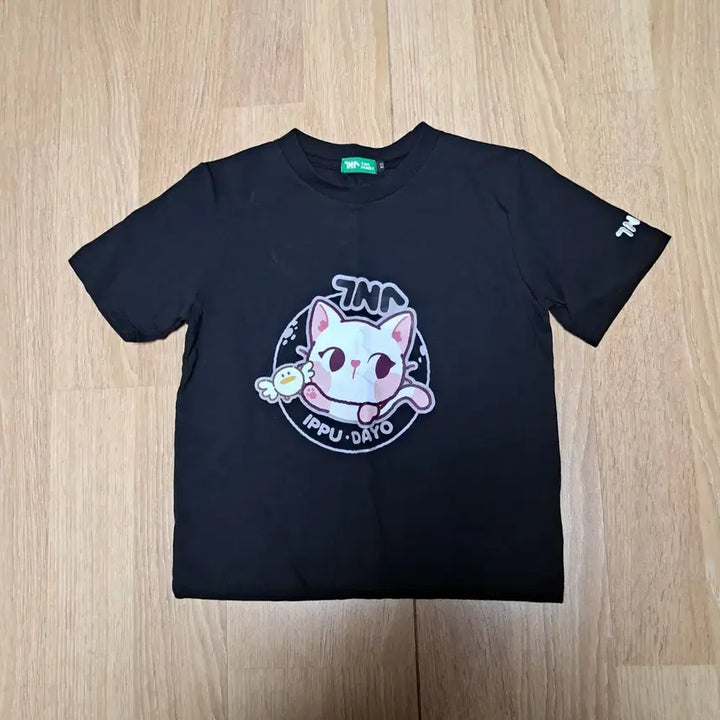 [BUNJANG] JNL Cat Print Black XS T-shirt / JNL 이뿌다요 고양이 반팔 티셔츠 블랙xs