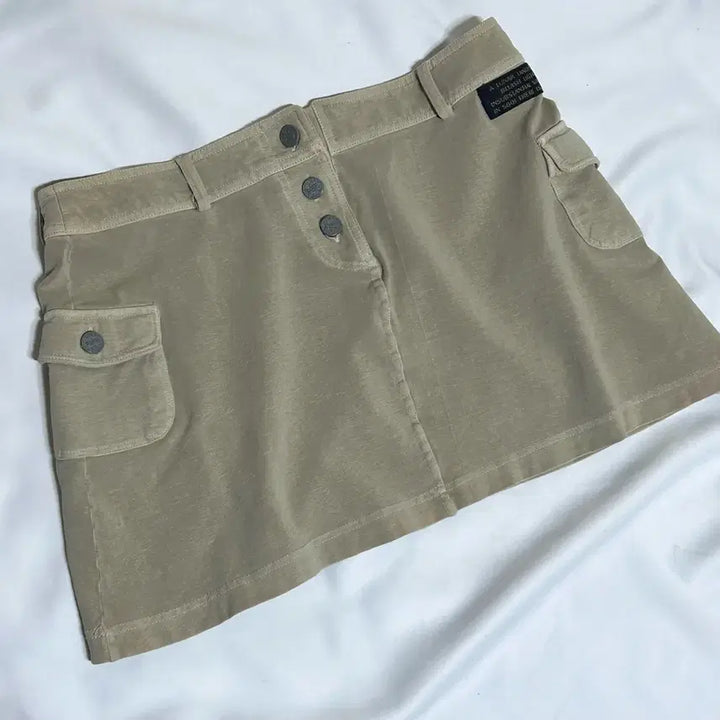 [BUNJANG] Beige Mini Cargo Skirt / 베이지 미니 카고 스커트