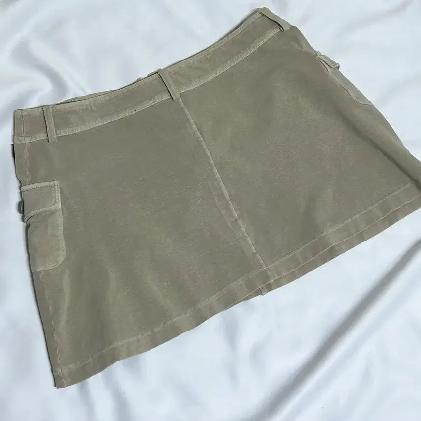 [BUNJANG] Beige Mini Cargo Skirt / 베이지 미니 카고 스커트