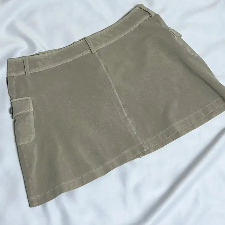 [BUNJANG] Beige Mini Cargo Skirt / 베이지 미니 카고 스커트