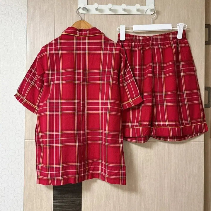 [BUNJANG] Spao Red Check Pajama Set (Size S) / 스파오 레드 체크 파자마 세트 S사이즈