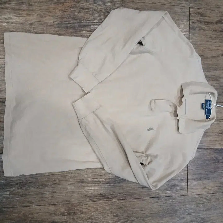[BUNJANG] Polo Ralph Lauren Long Sleeve Polo Shirt Beige / 폴로 랄프로렌 긴팔 폴로셔츠 베이지