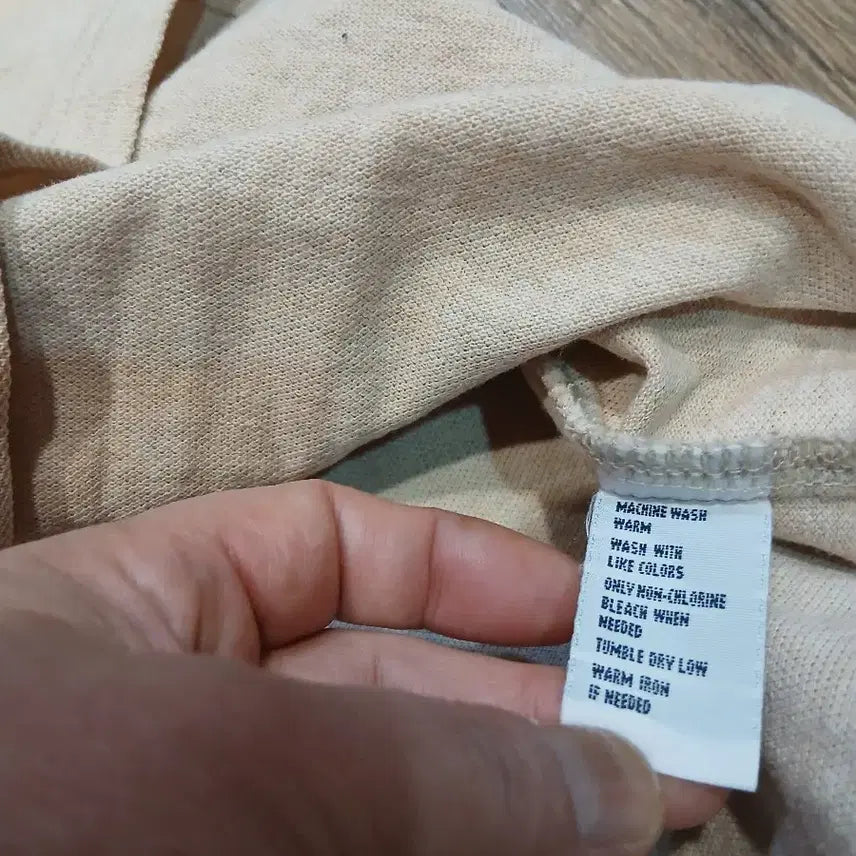 [BUNJANG] Polo Ralph Lauren Long Sleeve Polo Shirt Beige / 폴로 랄프로렌 긴팔 폴로셔츠 베이지