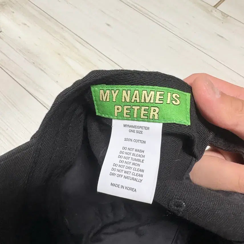 [BUNJANG] My Name is Peter 6-Panel Ball Cap / 마이네임이즈피터 6패널 볼캡 블랙
