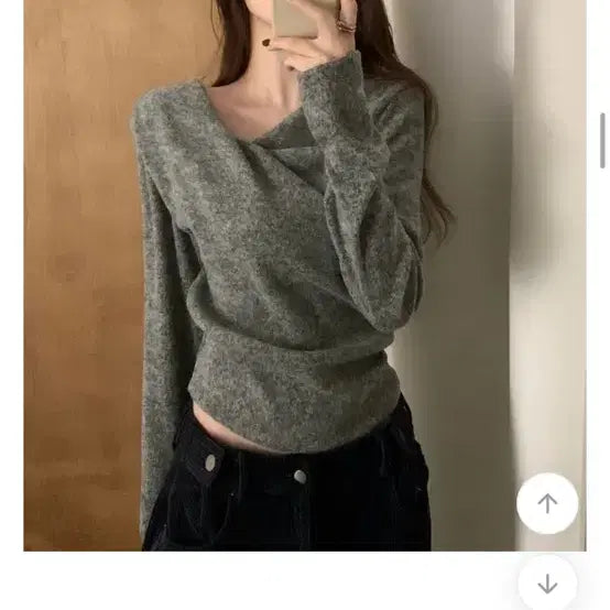 [BUNJANG] Ablie Shirring Drape Top / (새상품) 에이블리 셔링 드레이프 티