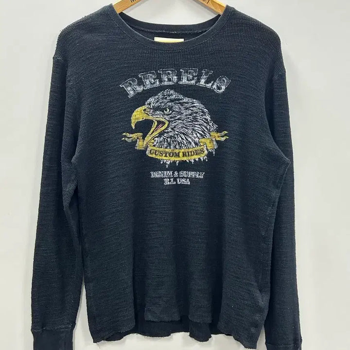 [BUNJANG] Denim &amp; Supply Waffle Long Sleeve T-Shirt / 데님 앤 서플라이 와플 롱 슬리브 티