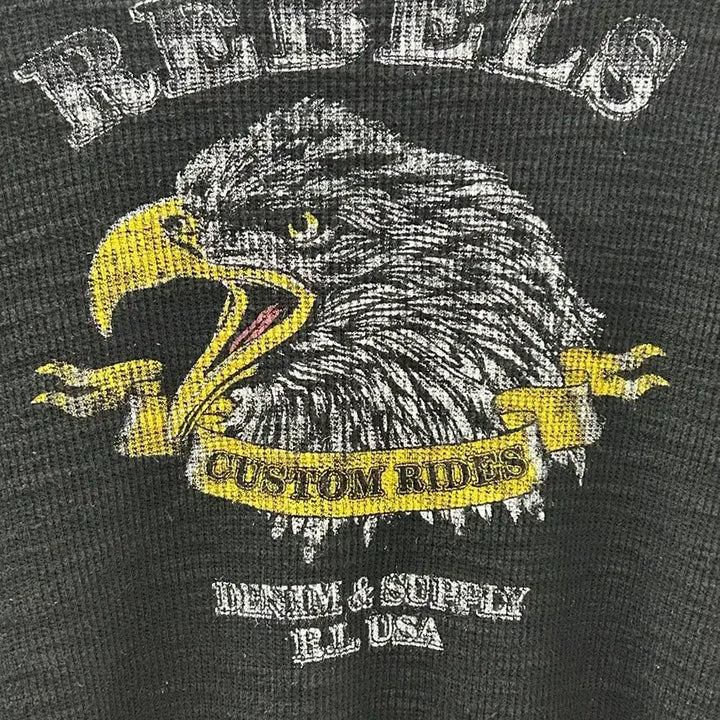 [BUNJANG] Denim &amp; Supply Waffle Long Sleeve T-Shirt / 데님 앤 서플라이 와플 롱 슬리브 티