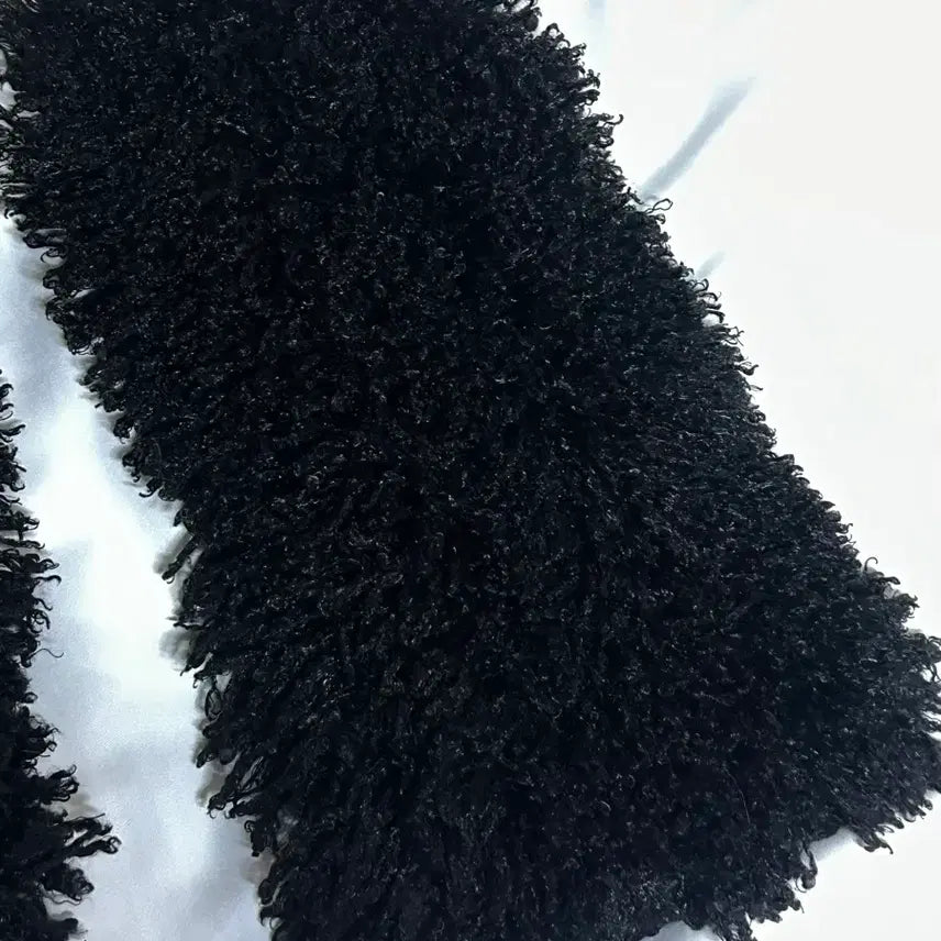 [BUNJANG] Black Boucle Leg Warmers / 블랙 뽀글이 레그워모
