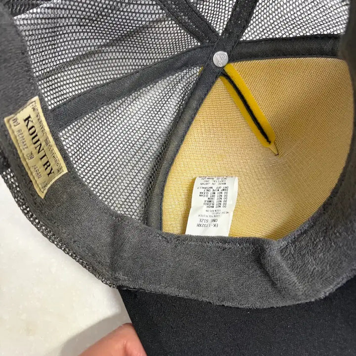 [BUNJANG] Capital Denim Repair Trucker Cap Black / (OS) 캐피탈 데님리페어 트러커 캡 블랙