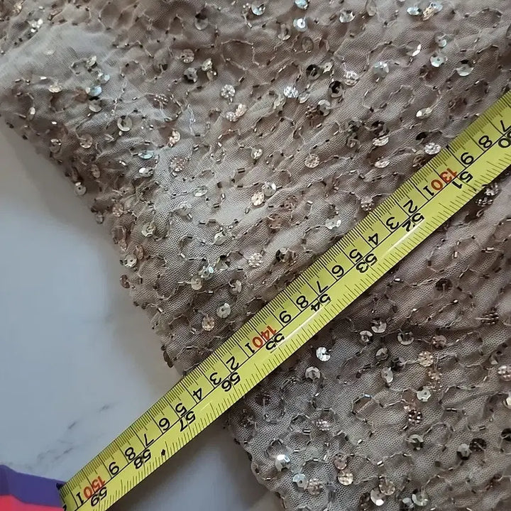 [BUNJANG] Aidan Mattox One-Shoulder Beaded Dress / Aidan Mattox 원숄더 비즈 드레스(웨딩, 돌잔치, 파티, 피로연