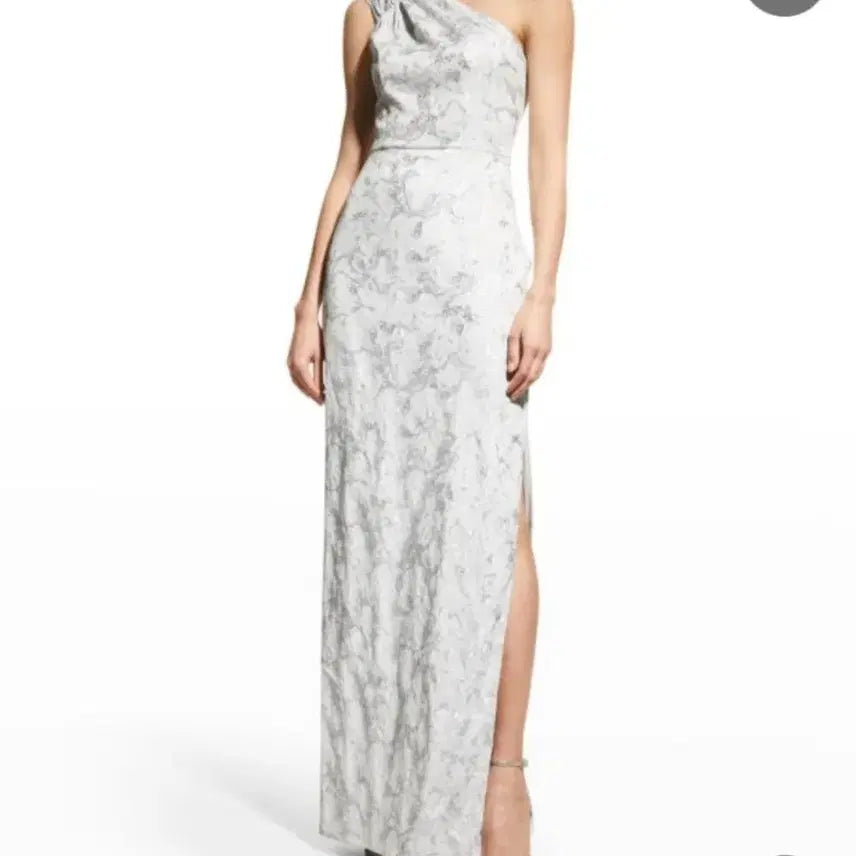 [BUNJANG] Aidan Mattox One-Shoulder Beaded Dress / Aidan Mattox 원숄더 비즈 드레스(웨딩, 돌잔치, 파티, 피로연