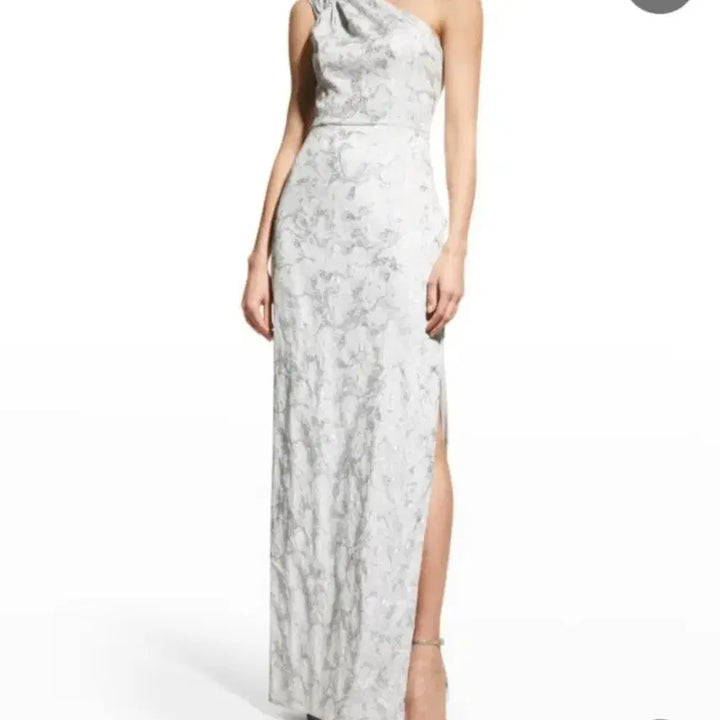 [BUNJANG] Aidan Mattox One-Shoulder Beaded Dress / Aidan Mattox 원숄더 비즈 드레스(웨딩, 돌잔치, 파티, 피로연