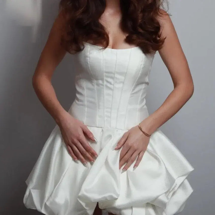 [BUNJANG] SHEIN Mini Wedding Dress XS / 쉬인 미니 웨딩 드레스 XS 사이즈