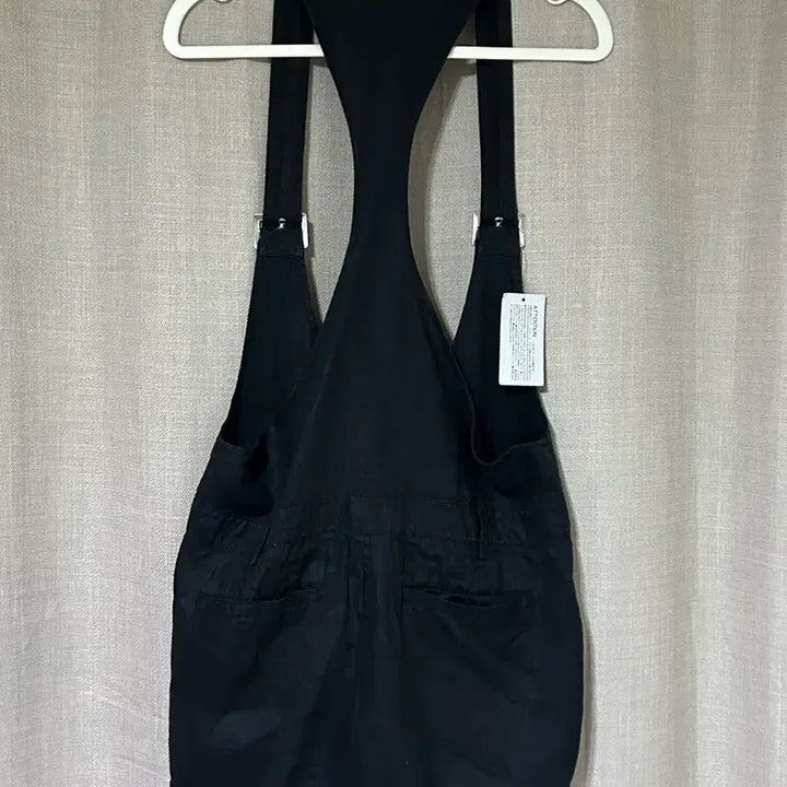 [BUNJANG] Black Linen Overalls / 블랙 린넨 오버롤