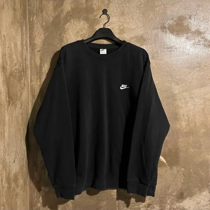 [BUNJANG] Nike Swoosh Sweatshirt Black (3XL) / (3XL) 나이키 스우시 맨투맨 블랙