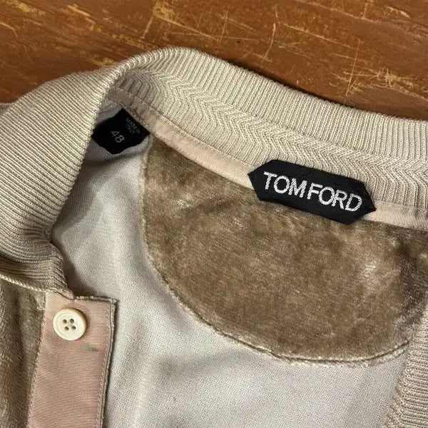 [BUNJANG] Tom Ford Velour Pique T-Shirt / 톰포드 벨루어 피퀘티셔츠 100