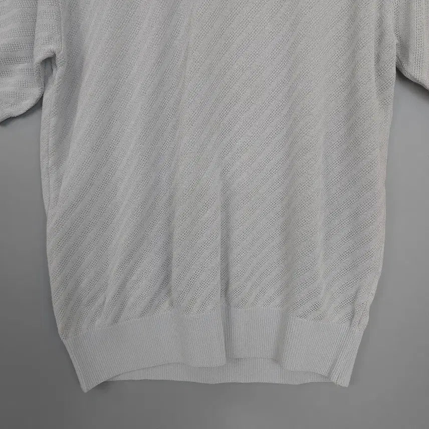 [BUNJANG] DAKS London Blend Knit Collar Short Sleeve T-shirt / 닥스 DAKS 런던 혼방 니트 카라 반팔티 100