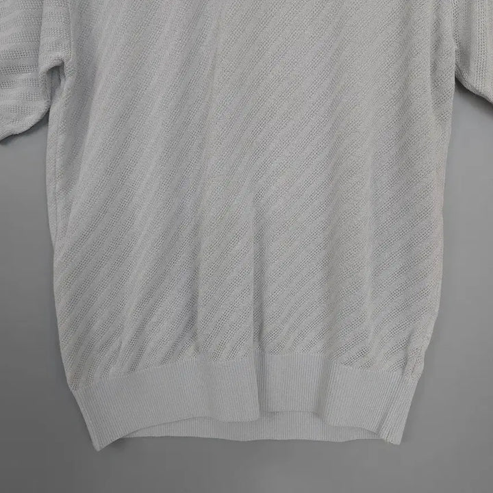 [BUNJANG] DAKS London Blend Knit Collar Short Sleeve T-shirt / 닥스 DAKS 런던 혼방 니트 카라 반팔티 100
